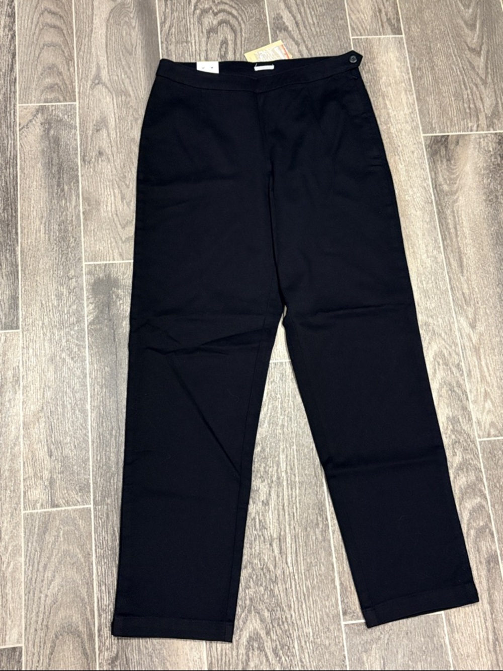 Vintage Cotton Ginny Black Straight-Leg Pants